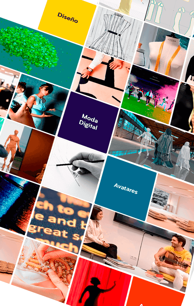mosaico de cursos de La tecnocreativa